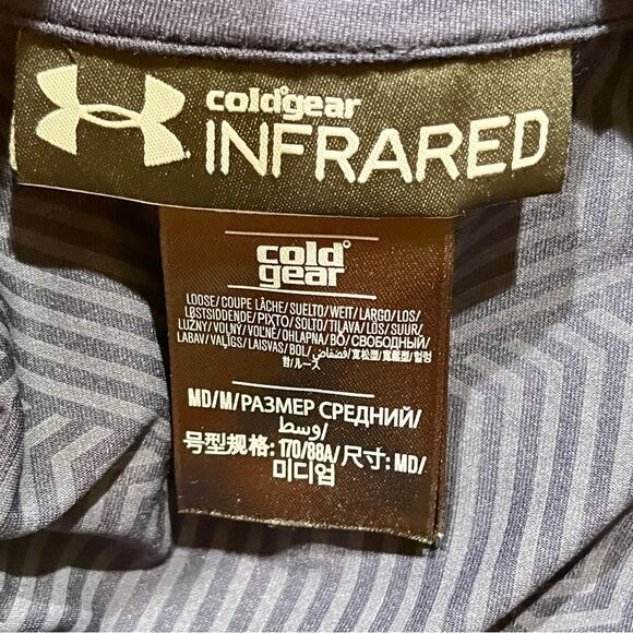 UNDER ARMOUR Cold Gear Infrared Base Layer Long Sleeve Shirt 1/4 Zip Sz Medium - Picture 9 of 12